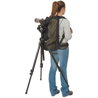 The Lowepro Scope Porter with tripod and scope attached