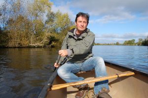 Colin Stafford-Johnson on a river in Ireland
