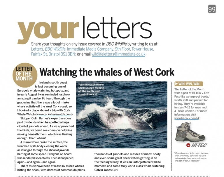 BBC Wildlife Letter of the Month