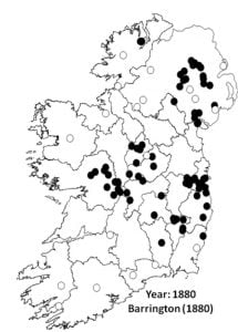 Red Squirrel Distribution in Ireland c. 1880