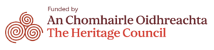 The heritage council logo promotes school visits and wildlife.