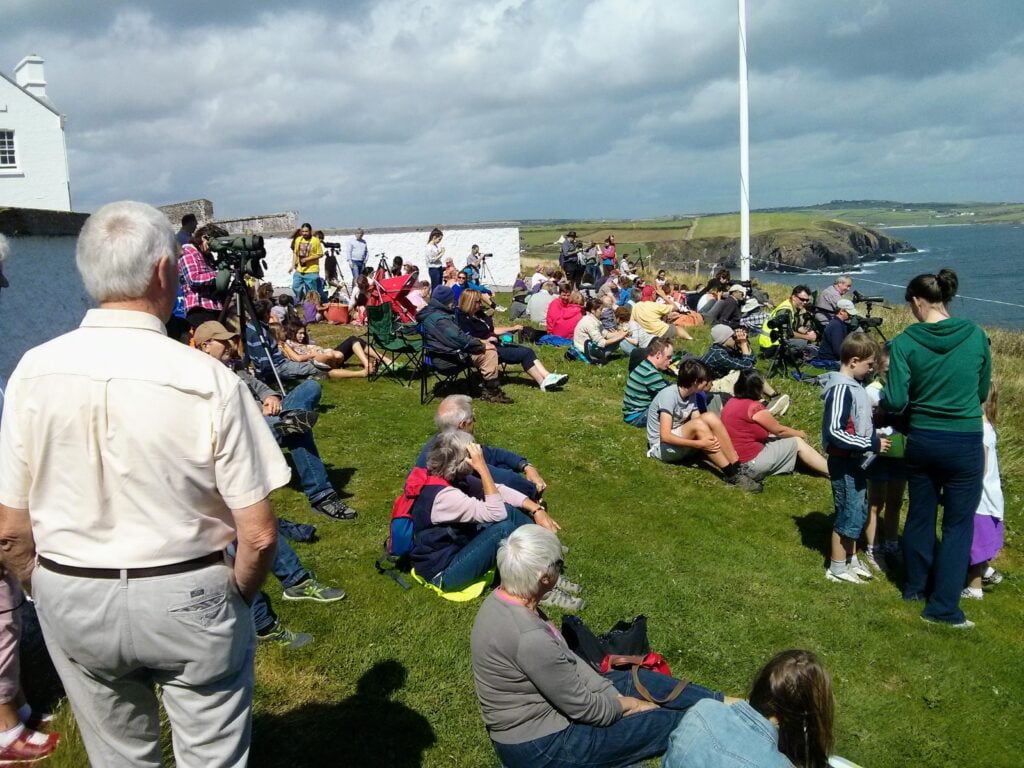 A good crowd at the Whale Watch Ireland event at Galley Head in West Cork