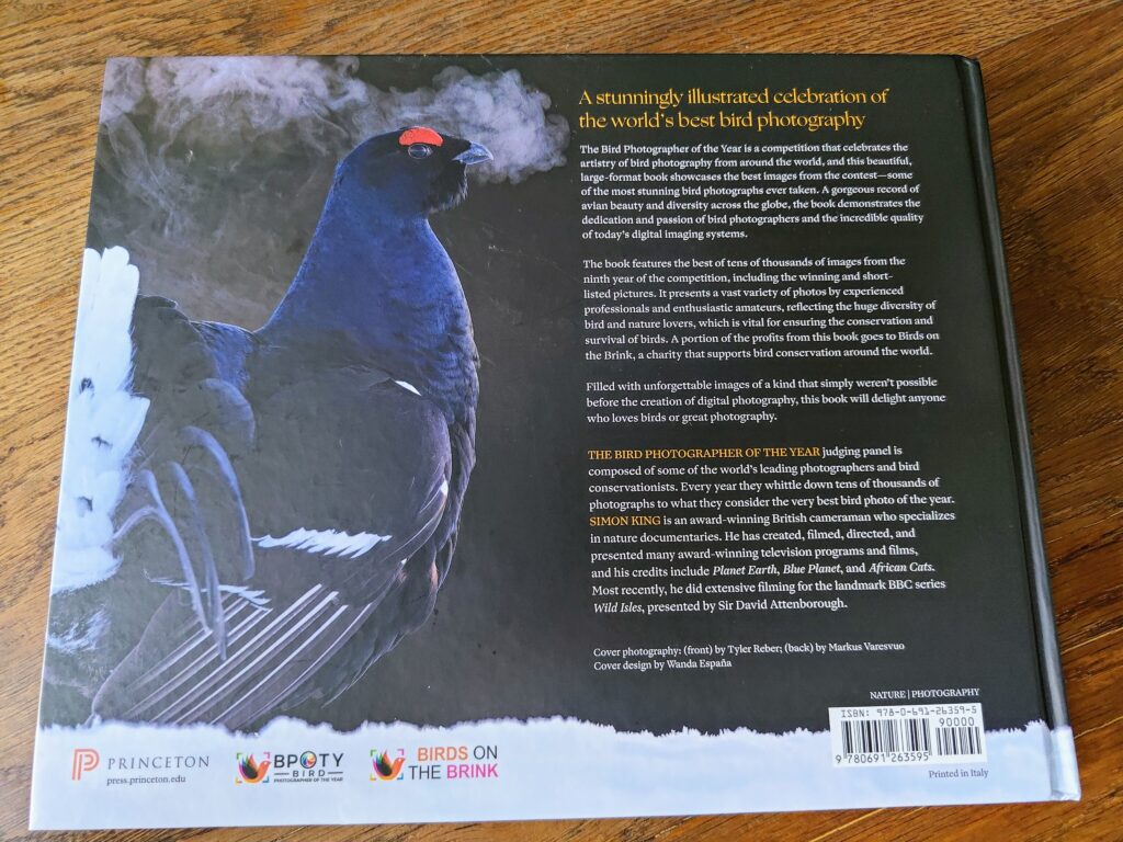 Rear cover of the Bird Photgrapher of the Year Collection 9