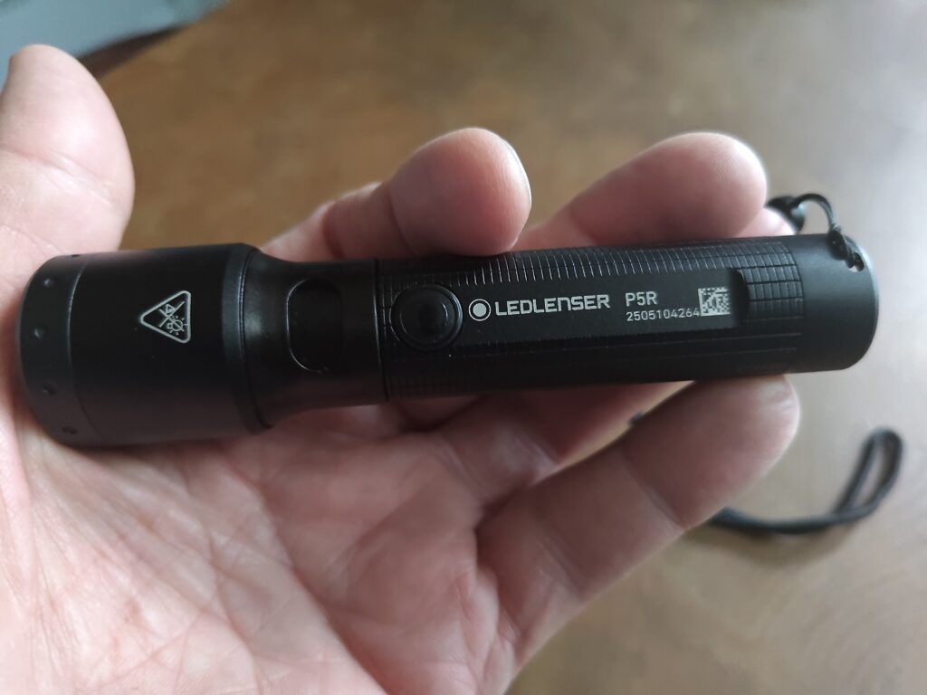 The P5R in the hand -- a compact, versatile torch that does what it needs to do without a fuss.